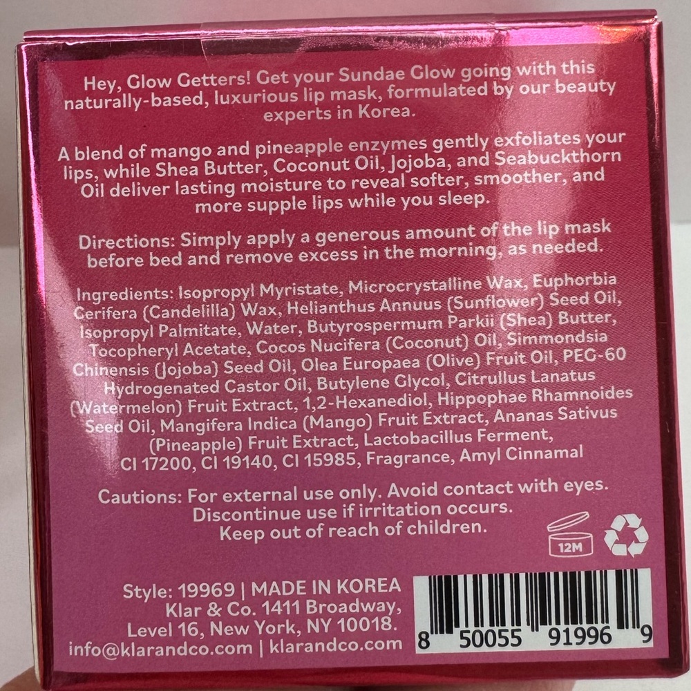 Sundae Glow Overnight Lip Mask - Picture 3 of 5